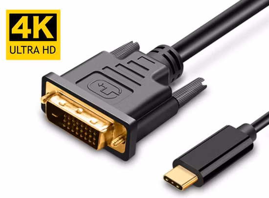 High Quality Gold Plated Connector USB Type C to DVI Cable 6FT 1.83m
