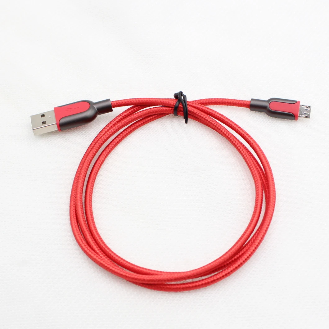 Factory Price Colorful Micro Braided USB Cable USB 2.0 Data Cable