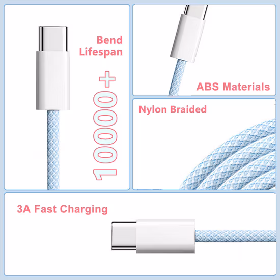 Factory Price Colorful Micro Braided USB Cable USB 2.0 Data Cable